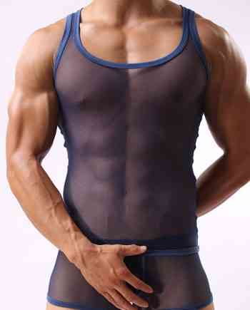 Mesh Seethrough Singlet - Front