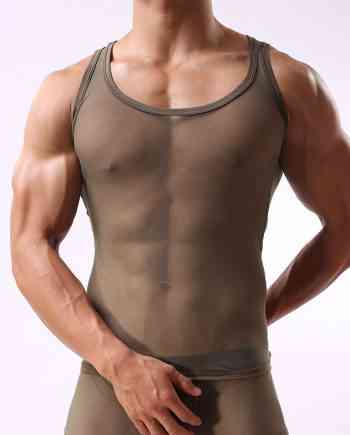 Mesh Seethrough Singlet - Front
