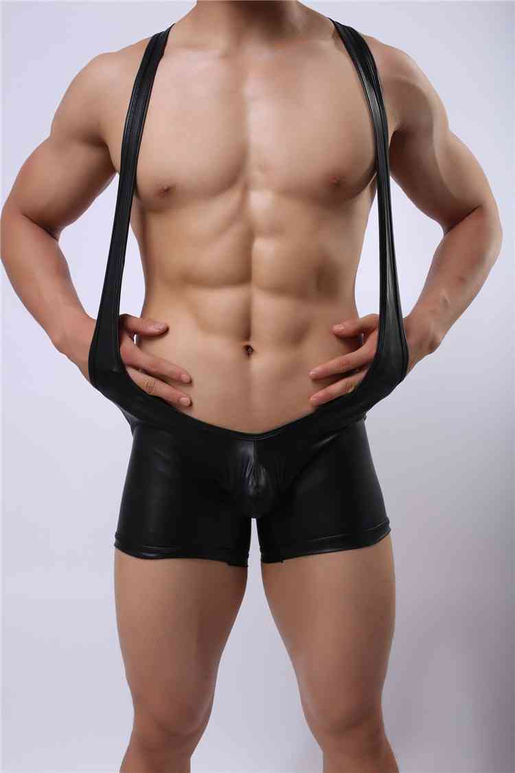 PU Leather Wrestling Skimsuit (1)