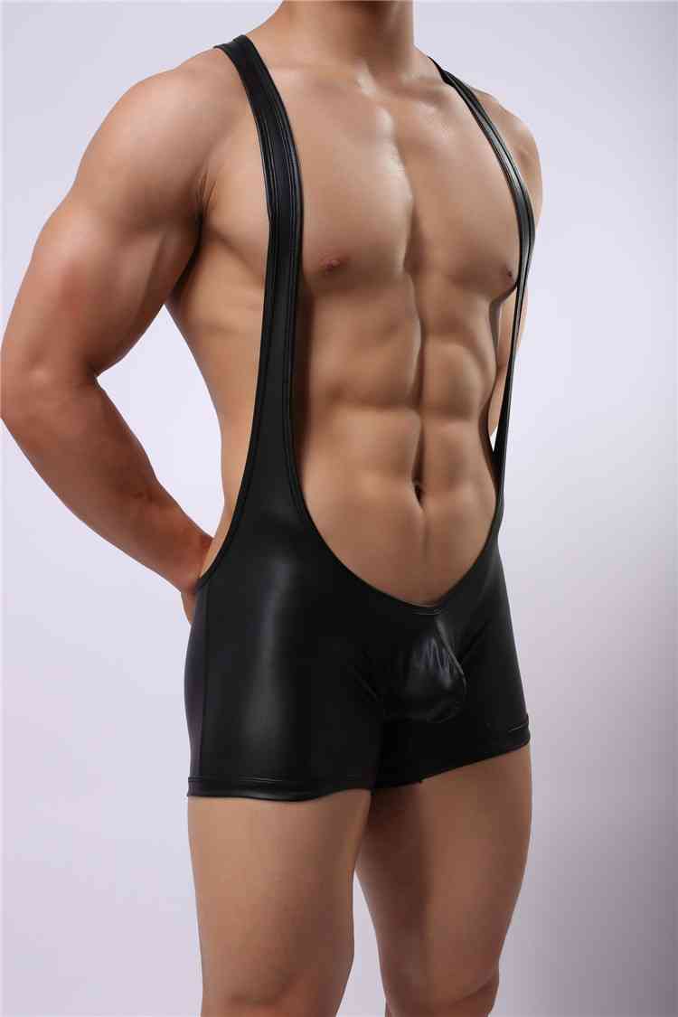 PU Leather Wrestling Skimsuit (6)