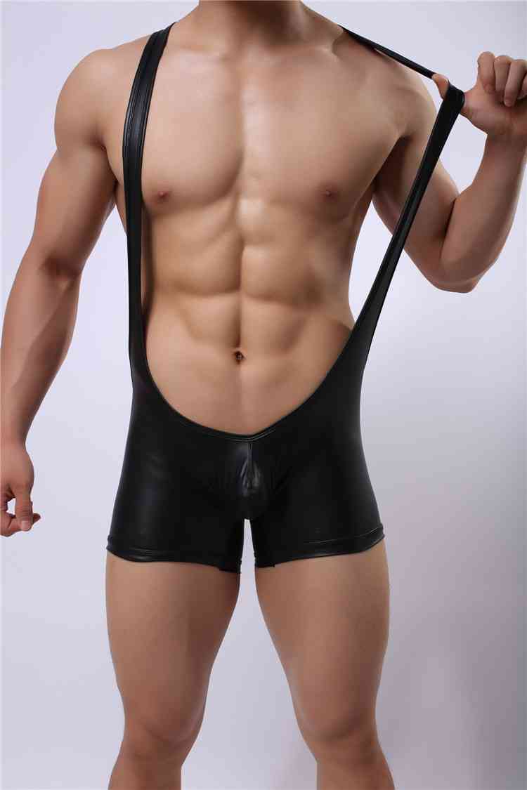 PU Leather Wrestling Skimsuit (7)